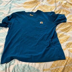 Carhartt Men's Blue Short Sleeve Tee with Pocket